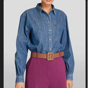 Maxmara pink leather belt